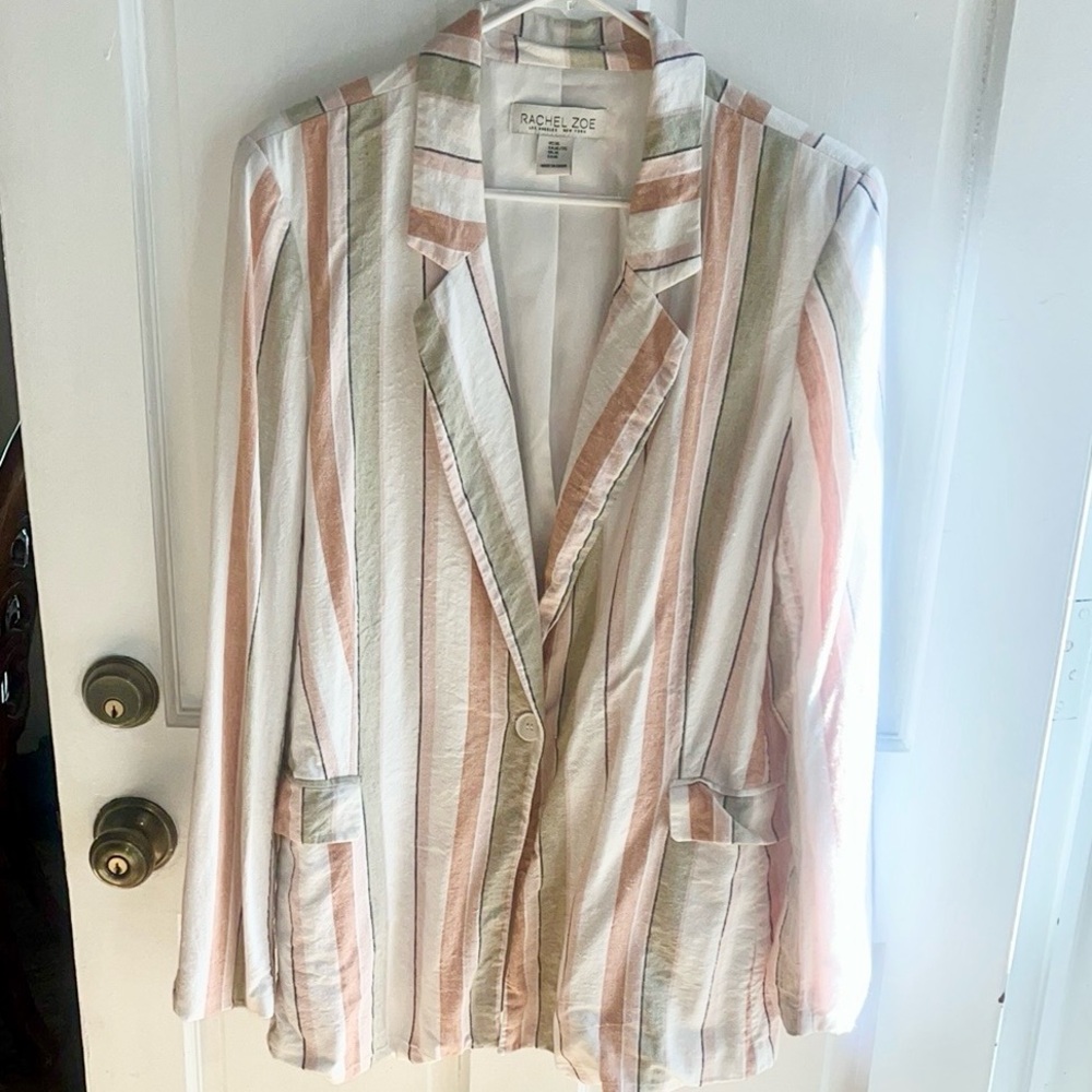 Rachel Zoe Women's Multicolor Striped Blazer